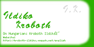 ildiko kroboth business card